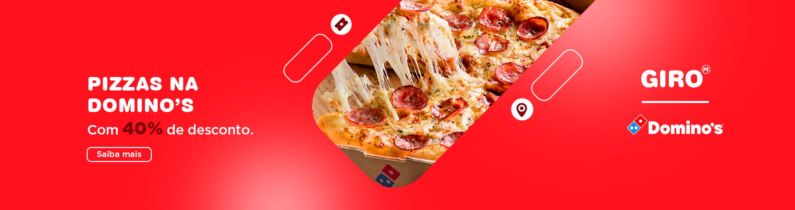 Pizza na Domino's com 40% de desconto
